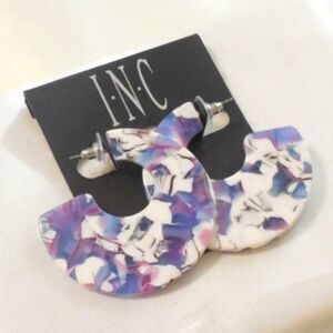 INC Multi Flex Tortoise Hoop Earrings